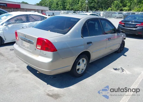 2001 Honda Civic Lx z USA, uszkodzony, nr VIN 1HGES16571L028730